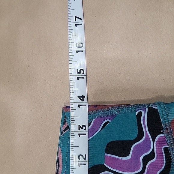 Pitaya Size M Teal Green with Abstract Ladies Graphic Yoga Leggings - Picture 7 of 11